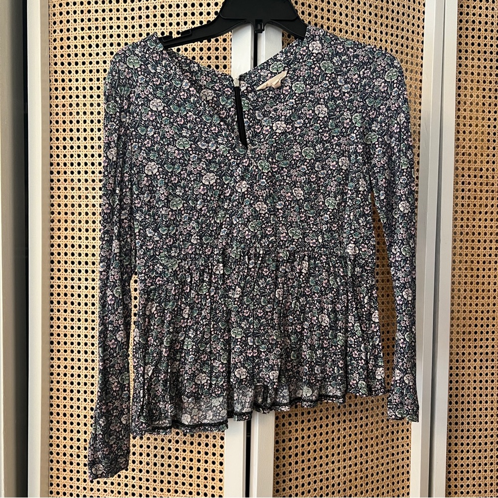 Rebecca Taylor LS Peplum Tee
